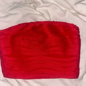 Red tube top